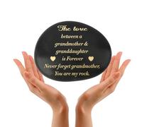 XiuGlimpse Engraved Rock for Grandmother,Birthday Gifts for Women,Grand mum You are My Rock - Happy Birthday Gifts,Unique Presents Grandmother Gift Inspiring Gift Pebbles Gift