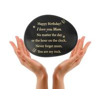 XiuGlimpse Engraved Rock for Mum,Birthday Gifts for Mum,Mum You are My Rock - Happy Birthday Gifts,Unique Presents for Mum,Mum Gift Inspiring Gift Pebbles Gift for Women