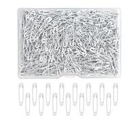 XiuGlimpse Pack of 500 Safety Pins, 19mm, White, Stainless Steel, Jewellery Making, Crafts, Sewing