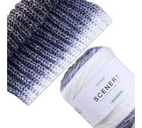 Xiuinserty Knitting Cake Yarn 100g Hand Gradient Ombre ，Cotton Wool Balls Chunky Colorful Crochet Woven DIY Thread