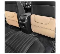 XIUKANGNB 2pcs Car Seat Back Anti Kick Mat for Porsche Macan/Panamera/Taycan, PU Leather Anti-Kick Pad Organizer Seat Back Cover Protector Accessories,C/beige