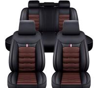XIULANJIAYOU PU Leather Car Seat Covers for KIA NIRO Ⅱ/ NIRO EV/NIRO Hybrid 2022 2023, Full Set Seat Cover Front Rear Back Seat Cushions Protectors Waterproof Interior Accessories,F/Black-coffee