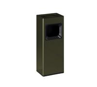 xiuling4568 16 Liter Metal Trash Can with Ashtray,Side Rectangle Opening and Removable Plastic Inner Bin Keep area clean(Green)