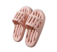 xiuling4568 Hausschuhe Bathroom Slippers with Drain Holes Women Men Non-Slip Home Slippers Quick Drying Shower Slides EVA Shower Shoes Chaussons(Pink,44-45)