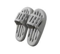 xiuling4568 Hausschuhe Bathroom Slippers with Drain Holes Women Men Non-Slip Home Slippers Quick Drying Shower Slides EVA Shower Shoes Chaussons(Grey,44-45)