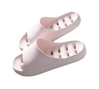 xiuling4568 Hausschuhe EVA Lightweight Beach Sandals with Drain Holes Women Shower Shoes Quick Drying Pool Slides Soft Chaussons(Pink,38-39)
