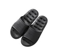 xiuling4568 Hausschuhe EVA Non Slip Soft Bottom Leaking Shower Man Woman Home Slippers Punching Bathroom Quick Drying Slipper Chaussons(Black,38-39)