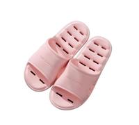 xiuling4568 Hausschuhe EVA Non Slip Soft Bottom Leaking Shower Man Woman Home Slippers Punching Bathroom Quick Drying Slipper Chaussons(Pink,38-39)