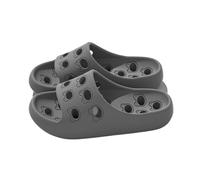 xiuling4568 Hausschuhe Mens Thick-soled Shower Shoes with Holes Non Slip Dry Quickly Bath Slippers Indoor Home Bedroom Pool Spa Chaussons(Gray,44-45)