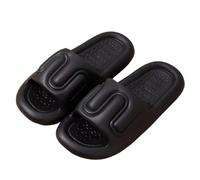 xiuling4568 Hausschuhe Slippers Slides for Women and Men Non-Slip Soft Slides for Indoor and Outdoor House Bedroom Shoes Shower Sandals Chaussons(Black,42-43)