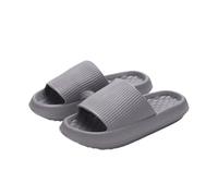 xiuling4568 Hausschuhe Summer Beach Sandal Pillow Slippers House Slides Shower Sandals Cushioned Thick Sole Chaussons(Grey,44-45)