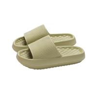 xiuling4568 Hausschuhe Summer Beach Sandal Pillow Slippers House Slides Shower Sandals Cushioned Thick Sole Chaussons(Green,38-39)