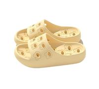 xiuling4568 Hausschuhe Women House Slides Shower Lovely Cushioned Thick Sole Pillow Slippers Sandals with Drainage Holes Chaussons(Yellow,39-40)