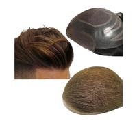 xiuling4568 Mens Toupee 100% Human Hair Pieces Toupee for Men Hair prosthesis Mens Swiss Lace Front with PU Around Hair Replacement System Toupee Hair for Men(Light brown)