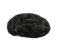 xiuling4568 Mens Toupee Natural Human Hair Topper With Grey Hair Man Toupee Hair Men's Capillary Prothesis Swiss Lace PU Indian Human Hair Wigs for Men Toupee Hair for Men(1C#)