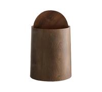 xiuling4568 Wood Grain Bathroom Garbage Can With Swing Top Lid Rotating Design Detachable Waste Bin Dustbin(L)
