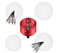 Xiuouix TV Cable Hider for Wall-Mounted TVs, Kit Includes 4 Through Holes and 1 Hole Saw Drill Attachment, Easy Install (White)