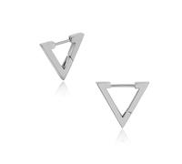 XIUQILAI Silver/Gold Huggie Hoop Earrings for Women, Small Chunky Hoops Earrings Hypoallergenic Trendy Square/Triangle Minimalist Thick 14K Gold Plated Earring Jewelry Gift, Stainless Steel, No