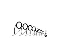 XIUsheUA 9Pcs Fishing Rod Guides Ring Repair Kit Ceramic Ring Spinning Casting Pole Eyes Rebuilding Replacement Kit Fishing Accessories for Fishing Rods, Tackle, Fishponds(Single Foot-9pcs)