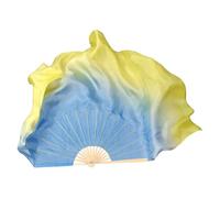 XIUsheUA Belly dance fan 86cm Dance Fan Veil One Pair Bellydance Costume Accessory Gradient Dancer Props Double Side Round(Color 5,1pcs Right 1pcs Left)