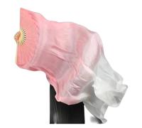 XIUsheUA Belly dance fan Bellydance Silk Veils Fan Hand Paint Dancer Performance Props Extra Long 1.8m(Color 14,210cm(82 Inch))