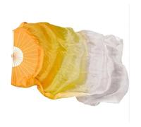 XIUsheUA Belly dance fan Bellydance Silk Veils Fan Hand Paint Dancer Performance Props Extra Long 1.8m(Color 22,230cm)