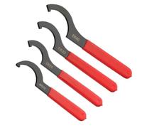 XIUsheUA C Spanner Wrench 4Pcs Universal Coilover Spanner Wrench Set | Carbon Steel Adjustable Shock Tool With Rubber Handle For Car Modification