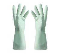 XIUsheUA Cleaning Gloves Laundry Gloves Long Sleeve Protect Hands Oilproof Wash Dishes Latex Housekeeping(Green,M)