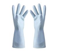 XIUsheUA Cleaning Gloves Laundry Gloves Long Sleeve Protect Hands Oilproof Wash Dishes Latex Housekeeping(Blue,L)