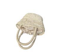 XIUsheUA Straw Bag Portable Cute Korean Style All-match Small Basket Shopping Purse Summer Cool Retro for Beach, Outing(With Lining)