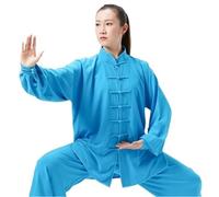 XIUsheUA Tai Chi Kung Fu Uniform Traditional Clothing Men Women Adult Silk Casual Arts Performance Practice Clothes Wushu for Tai Chi, Martial Arts(Red,XXL)