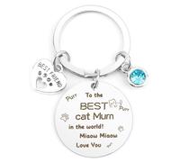 XiuSpark Cat Mum Gifts,Cat Mum Keyring, Mother'S Day Cat Gifts For Women,Cat Gift, Cat Birthday Gift, Cat Lover Gifts,Cat Mum Presents, Gifts For Cat Lovers, Cat Gifts For Cat Lovers