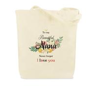 XiuSpark Nana Gifts,Nana Birthday Mothers Day Valentines Christmas Mother's Day Funny Gifts for Grandma Nanny Memorial Personalised Unique Presents for Grandma Grandparents Gift Ideas,Canvas Bag