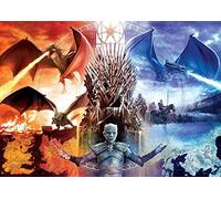 XiuTaiLtd Game Of Thrones-Fire And Ice-1000 Piece Puzzle, Multicolor, 75X50Cm, For Friends