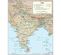 XiuTaiLtd Jigsaw Puzzle Physical Map Of India 1000 Pieces,75X50Cm, For Friends