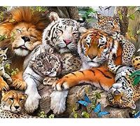 Xiutailtd Jigsaw Puzzle - Tiger Lion Leopard Animal Pattern - 1000 Pieces Jigsaw Puzzle Intellectual Game For Adults And Kids 75X50Cm