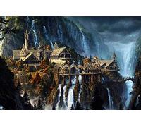 XiuTaiLtd Jigsaw Puzzles Wooden 1000 Pieces Of Adult Jigsaw Puzzles Kids Puzzle Toys Home Decoration Lord Of The Rings Castlebirthday Gifts