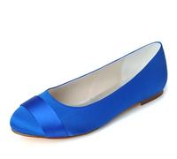 XIUWOUG Women's Closed-Toe Flat Heel Sandals | Party & Wedding Shoes Featuring a 0.23-Inch Thick Heel in Standard Sizes - Elegant Style,Royal Blue,8.5
