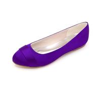 XIUWOUG Women's Closed-Toe Flat Heel Sandals | Party & Wedding Shoes Featuring a 0.23-Inch Thick Heel in Standard Sizes - Elegant Style,Dark Purple,8.5