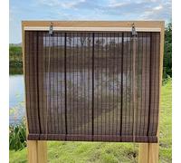 XiuXiu bamboo blinds bamboo shades roman bamboo curtains roller shades for interior windows Roll Up blinds Indoor Outdoor Patio G 91W x 188H cm