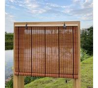 XiuXiu bamboo blinds bamboo shades roman bamboo curtains roller shades for interior windows Roll Up blinds Indoor Outdoor Patio F 61W x 122H cm