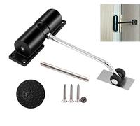 XIUXLI Door Closers for Interior Door, Automatic Spring Closer, Internal Automatic Door Closer, Stainless Steel Spring Door Closer, with Round Wrench and Screws, for Automatic Door Closing(Black)