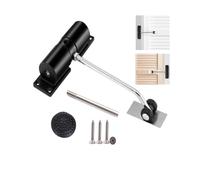 XIUXLI Door Closers for Interior Door,Automatic Spring Closer, Internal Automatic Door Closer, Stainless Steel Spring Door Closer, with Round Wrench and Screws, for Automatic Door Closing(Black)
