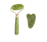 Xiuyan Jade Roller & Gua Sha Set - Natural Facial Massage Tools
