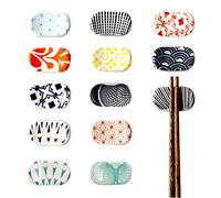 Xiuyer Chopstick Rest, 13 Pcs Chopstick Holder, Japanese Style set of Ceramic Chopstick, Spoon Fork Stand for Home Chop Sticks Ceramic Chopstick Stand Rest Rack Spoon Fork Knife Holder Set