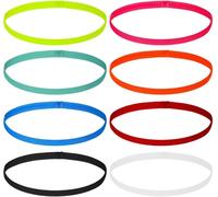 Xiuyong 8pcs Women's Elastic Headbands, Thin Elastic Sports Headbands, Elastic Tight Anti Slip Sports Headbands, Suitable for Women and Men's Fitness Running
