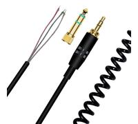 Xivip Audio Cable Compatible with Sony MDR-7506 MDR-7509 MDR-V6 MDR-V600 MDR-V700 MDR-V900 ATH-M50 Headphones Extension Spring Relief Coiled Audio Cable (4 FT-10 FT, Black)