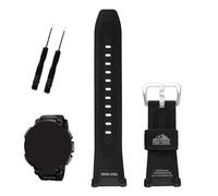 XIW Compatible for 10631626 Casio Proterk PRG-240 PRG-40 Pro terk Resin Watch Band Replacement for men Wirstband Strap women Bracelet, Silver Buckle