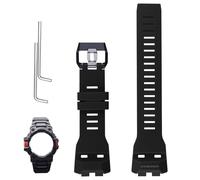 XIW Compatible for Casio GBD-100 GBD-100SM GBD100 Resin Watch Band Replacement for men Wirstband Strap women Bracelet (Black Band)