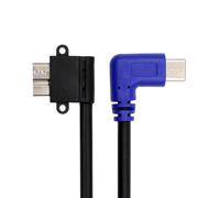 xiwai 10 Gbps USB-C Type-C Host to Micro USB3.0 Hard Disk Cable 90 Degree Right Angled for Industrial Camera Storage Phone